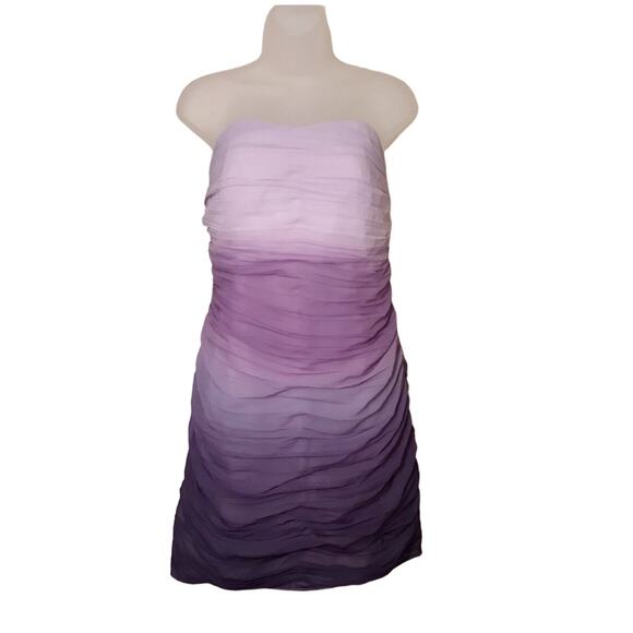 INC International Concepts Putple Ombre Strapless Prom Homecoming Size: 2 Petite - Picture 1 of 5